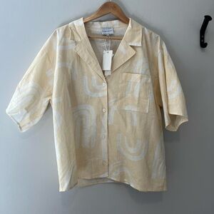 SABO Skirt Thessy Top - LINE PRINT - Sz S